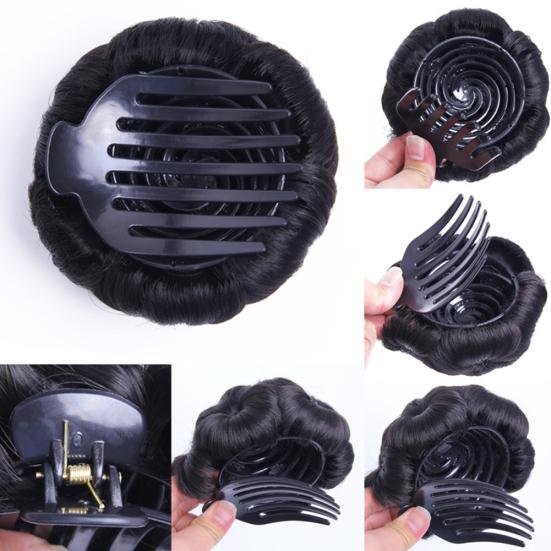 Syntetisk Hårknut Elastisk Donut Chignon Hårförlängning
