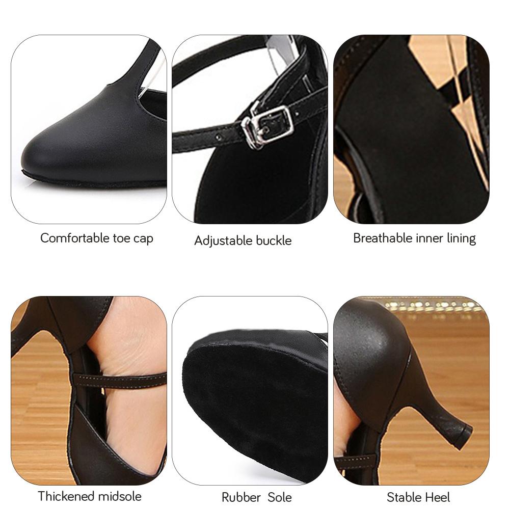 Women's Pointed Latin Salsa & Standard Dance Shoes Ballroom Modern Jazz Dancing Shoes heele