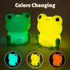 Cute Frog LED Night Light, Soft Silicone Touch Lamp for Kids, Portable Nursery Nightlight with Dimmable Timer