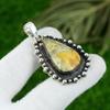 Pear Picture Jasper Stone Birthday Bezel Daughter Trendy Pendant Sterling Silver