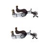 Men's Oversized Spurs 76mm Width Opening Hand Engraved Coppers Buckles Storage Pouches Included Western Styles