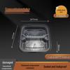 Disposable Microwavable 2-Compartment Square Meal Box Liners