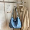 Borsa a Spalla in Denim Borsa a Tracolla di Grande Capacità Borsa Tote da Donna