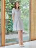 NOUVE Summer Flare Tweed Dress - Sky Blue