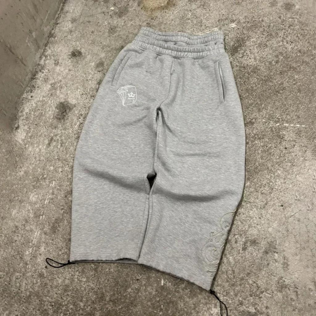 Streetwear Y2k Double Waist Jogging Poker Pants Embroidered Loose Piece Sweatpants Men's and Women's Gothic Hip Hop Casual Pants