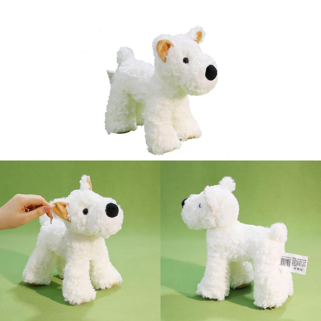 Plush West Highland Terrier Dog Toy With Super Soft Short Pile For Kids And Collectors