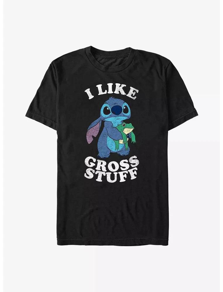 Lilo Stitch I Like Gross Stuff Stitch Black TShirt S