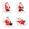 12pcs Mini Lovely Santa Claus Statue Ornament SantaClaus Figurine Christmas Garden Landscape Santa Claus Decor Xmas supply