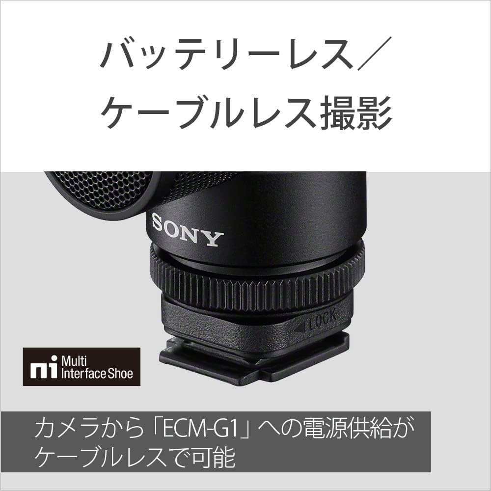 Sony Shotgun Microphone for Forward with Windscreen ECM-G1 Cameras, Directional,