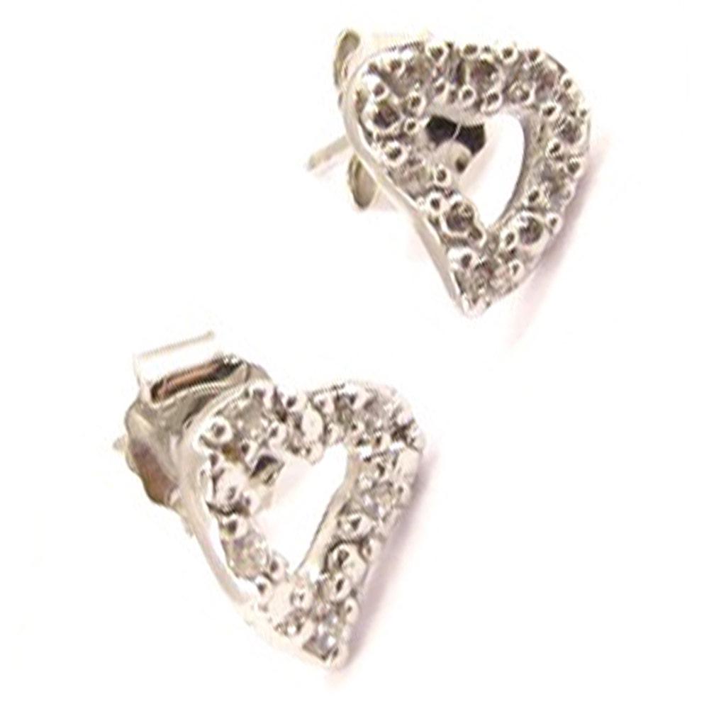 Les Trésors De Lily [C4576] - Pendientes de plata blanca 'Amor y Deseo'