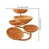 Fruit Basket Stand Handwoven Woven with Vertical for Buffet, Cafe