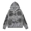 Mens Womens Oversized Hooded Sweatshirt Streetwear Vintage Washed Cotton Pullover Casual Long Sleeve