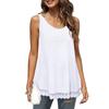 Women's Summer Lace Stitching Blouse Casual and Comfortable Sleeveless Vest