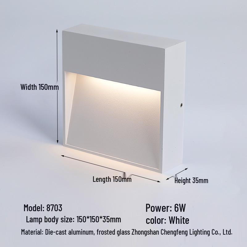 Waterproof LED Step Light for Outdoor Ramps & Corners, Die-Cast Aluminum Plinth Light