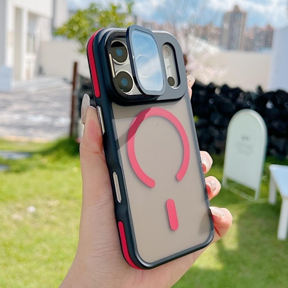 

Glass Lens Protector Film Stand for Magsafe Case For iPhone 17 16 14 13 12 11 15 Pro Max Plus Air Magnetic Shockproof Clear Case iPhone 15