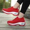 Fashion Women Platform Shoes Knitted Mesh Casual Sneakers Lace-up Outdoor Shoes for Walking Traveling Shoes