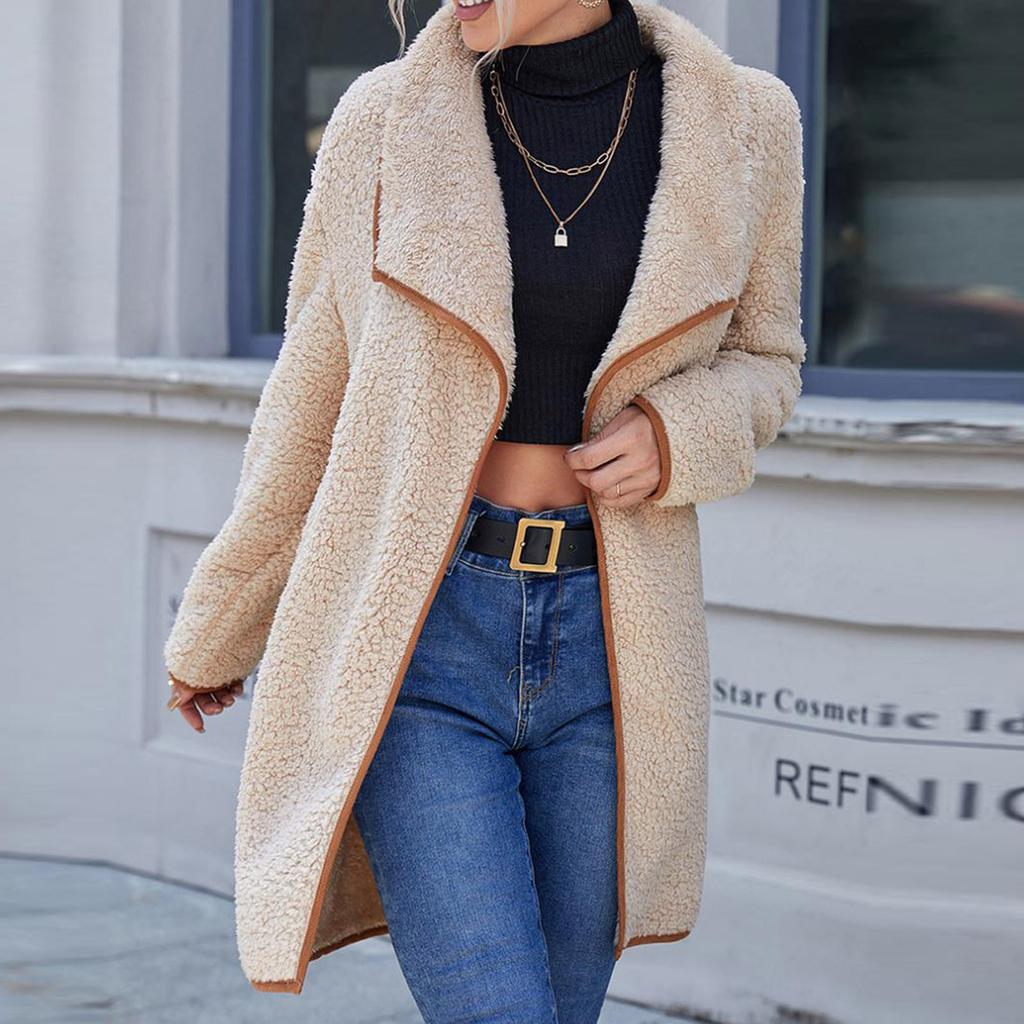 Plush Coat Furry Windbreaker Coat 