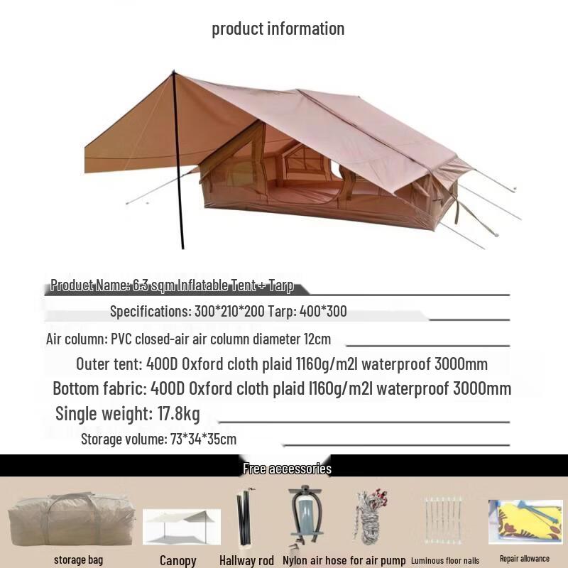 Portable Outdoor Inflatable Camping Tent
