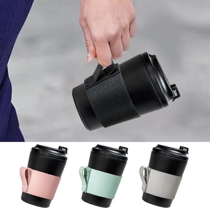 PU Leather Cup Sleeves Household Heat Insulation Anti -scald Cup Cover Non-slip Thickened Mug Water Bottle Coffee Cups Sleeve
