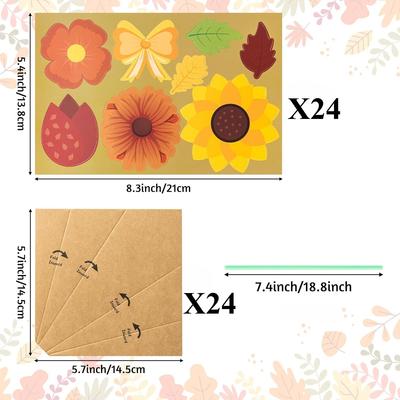 Flower Bouquet Craft Kit Fall DIY Gift for Kids Make Your Own Thankful Autumn Florals Thanksgiving School Classroom Home Decor