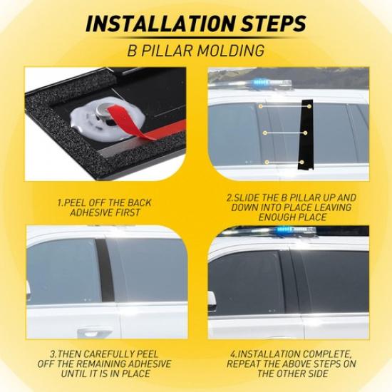 RH LH Door Applique B Pillar For Trim Chevy Tahoe GMC Yukon Suburban 2015-