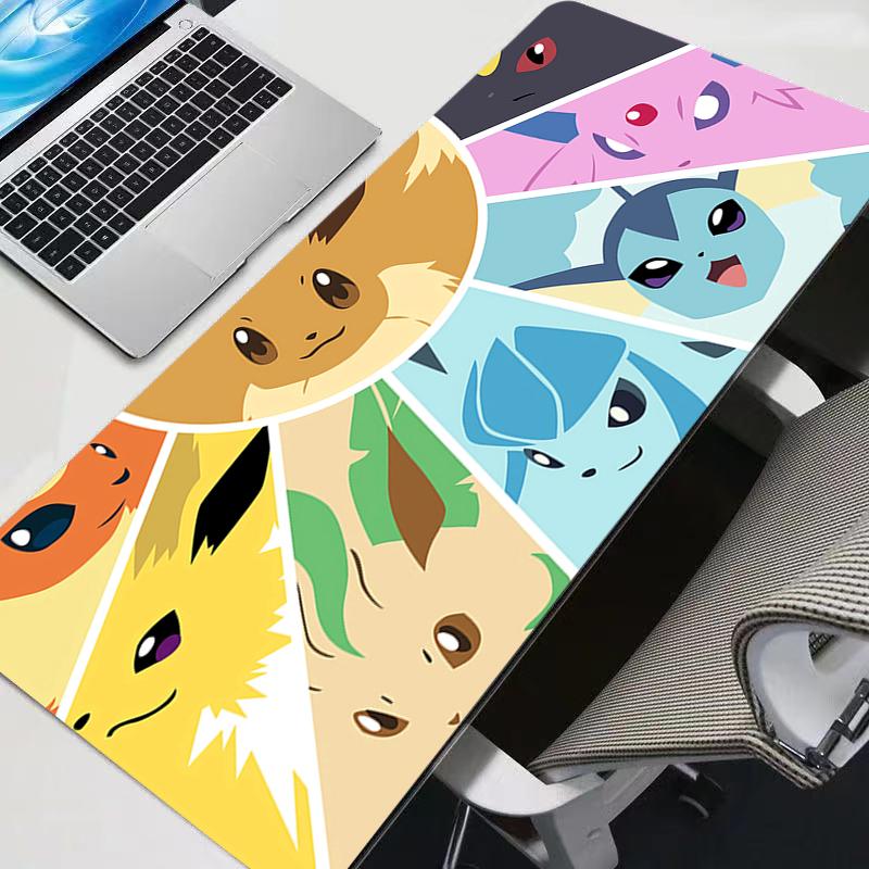 Office Leaher Mouse Pad Gaming PPikachu Divine Dragon Accessories Gamer PC Computer Desk Mat Large XXL Keyboard Tablet Mousepad 30x80x0.2cm