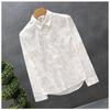 Men's High-end Shirt Spring Summer Long-sleeved Handsome Dark Pattern Shirt Slim and Trendy Brand Versatile Top