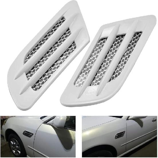TUINCYN Универсальный воздухозаборник для капота, декоративная накладка на воздухозаборник для легкового автомобиля, внедорожника, 1 упаковка (Углеродное волокно) White-C