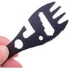1PC 10-in-1 Multifunctional Outdoor Camping Survival Fork and Spoon Kitchen Multifunctional Wrench Bottle Opener Spoon