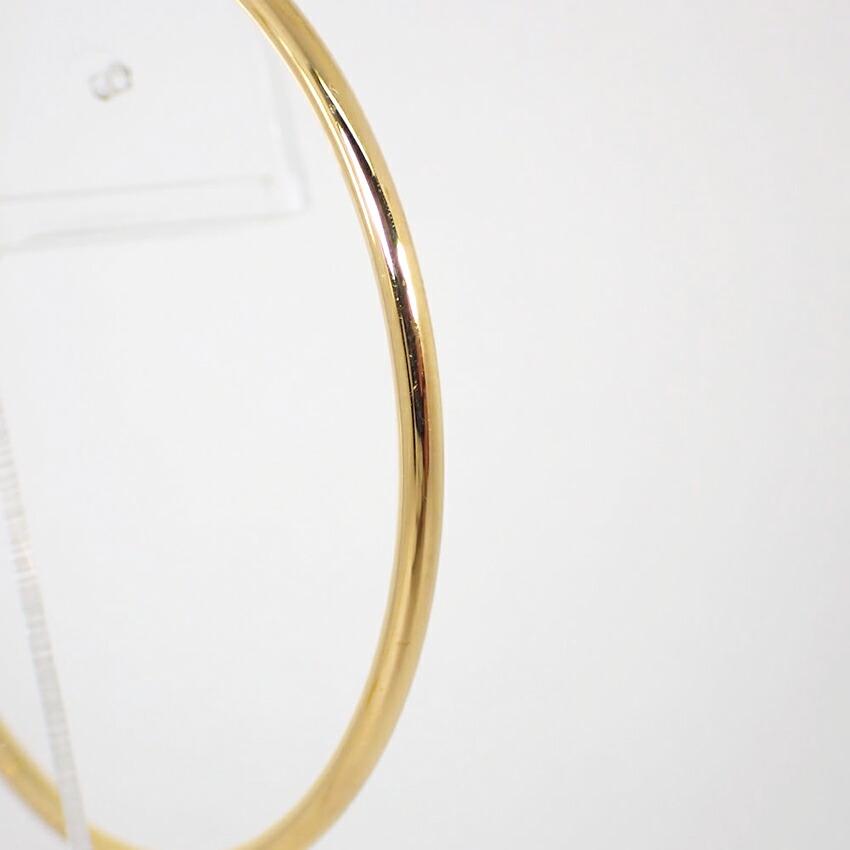 [Used] K18YG Hoop Earrings/j59-4