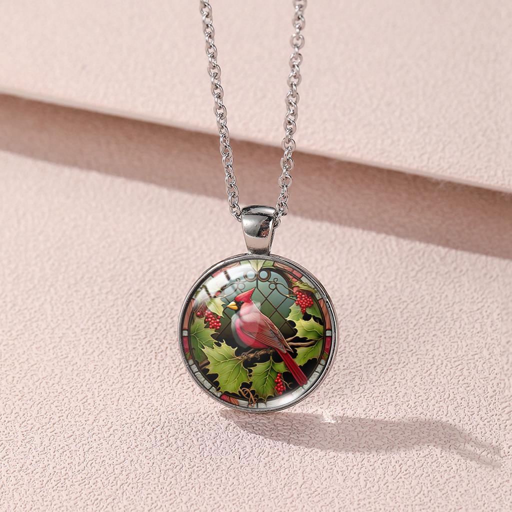 Eye-catching Cardinal And Beetle Design Alloy Glass Pendant Necklace For All
