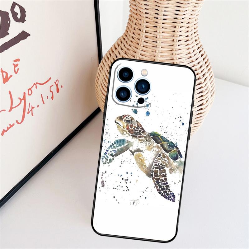 Ocean Sea Turtle Phone Case For iPhone 17 Pro Max 16 15 11 12 13 14 Pro Max Mini 15 16 Plus 16e 17 Air Cover