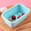 Rectangle Lunch Box Microwavable Food Storage Box Collapsible Silicone Food Container  Camping