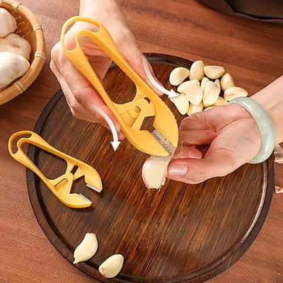 1 STÜCK Knoblauchschalenentferner-Clips Edelstahl Gemüse-Schälwerkzeug Knoblauchschäl-Pinzette Zange Küchenhelfer
