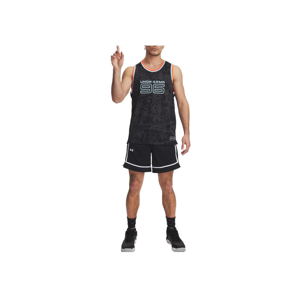 Under Armour Zone Pro Comfortable Fashion Versatile Trendy Solid Color Letter Casual Shorts Men shorts Black 6000366-001