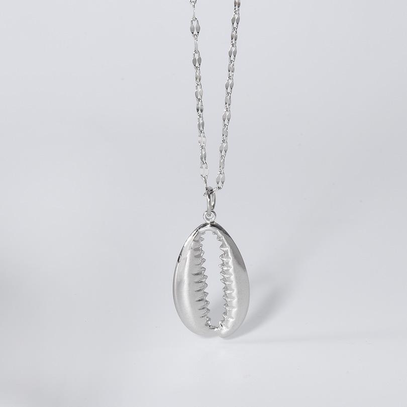 O Chain Around Neck Necklace Waterproof Stainless Steel Conch Shell Starfish Pendant Necklaces For Women Men Accessories Jewelry