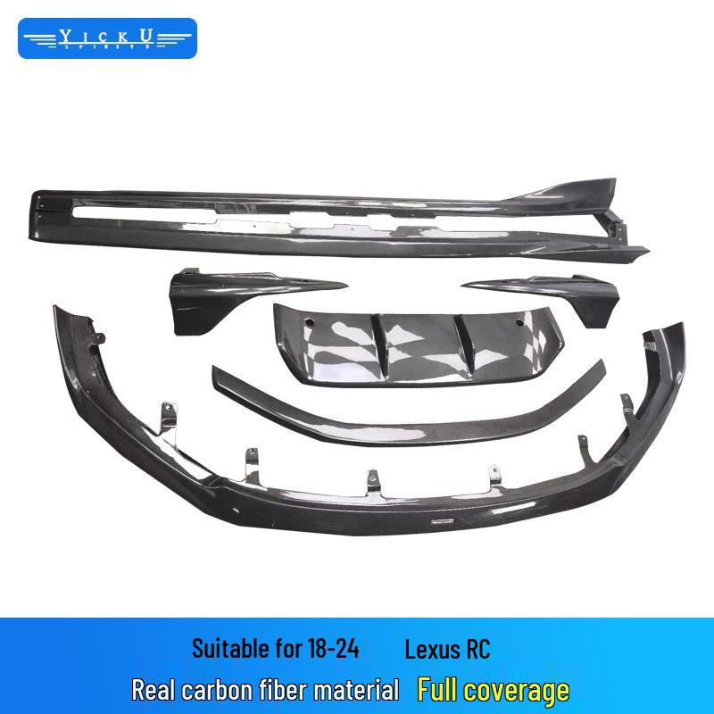 Lexus RC Carbon Fiber Body Kit: Front Lip, Rear Diffuser, Side Skirts & Tail Wing Spoiler (2015-2024)