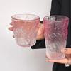 285ml/380ml Pink Glacier Cup Juice Tea Beverage Mugs Fashionable Wine Glasses Trendy Cocktail Glass Soda Water Cold Drink Mugs