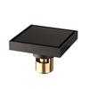 Modern 4 Inch Square Matte Black Bathroom Floor Drain Tile Insert Waste Shower Water