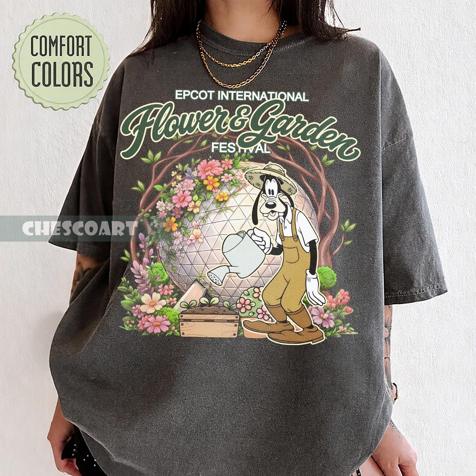 Goofy EPCOT Flower And Garden Festival Shirt, Disney Garden Shirt, Spring Disney Trip Tee L