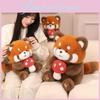 Raccoon Mushroom Plush Toy Cartoon Stuffed Doll Kids Birthday Gift 2636cm