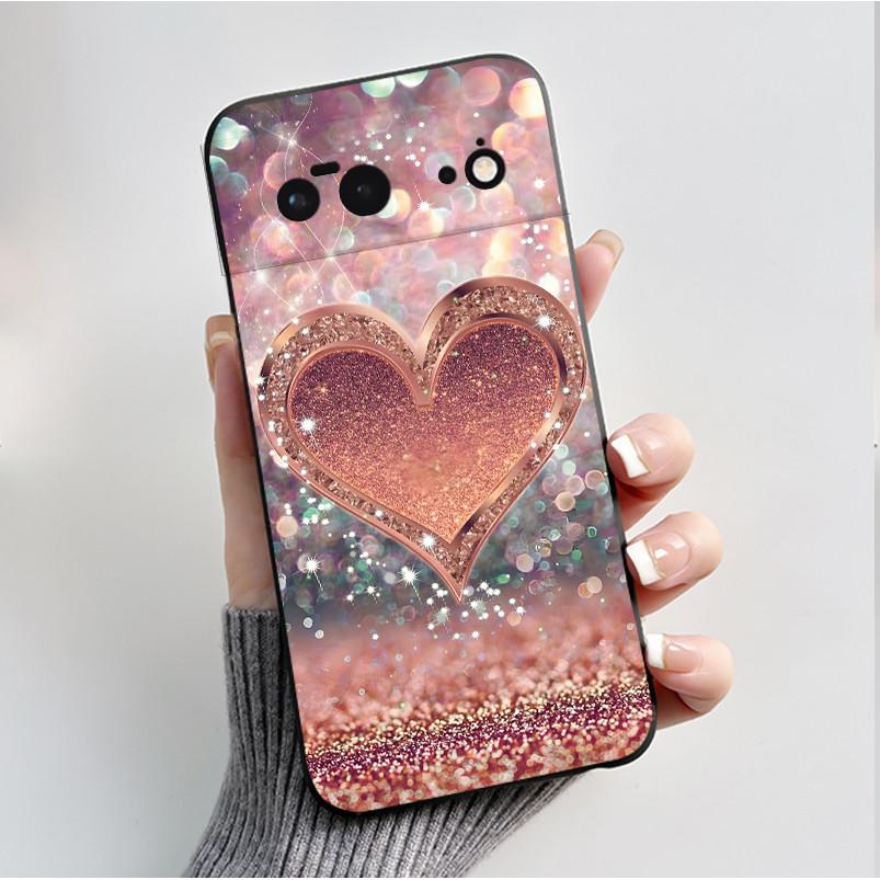 For Google Pixel 6 / Pixel 6 Pro Case Luxury Fashion Butterfly Flowers Black Soft TPU Silicone Back Cover Pixel6 6Pro Phone Case