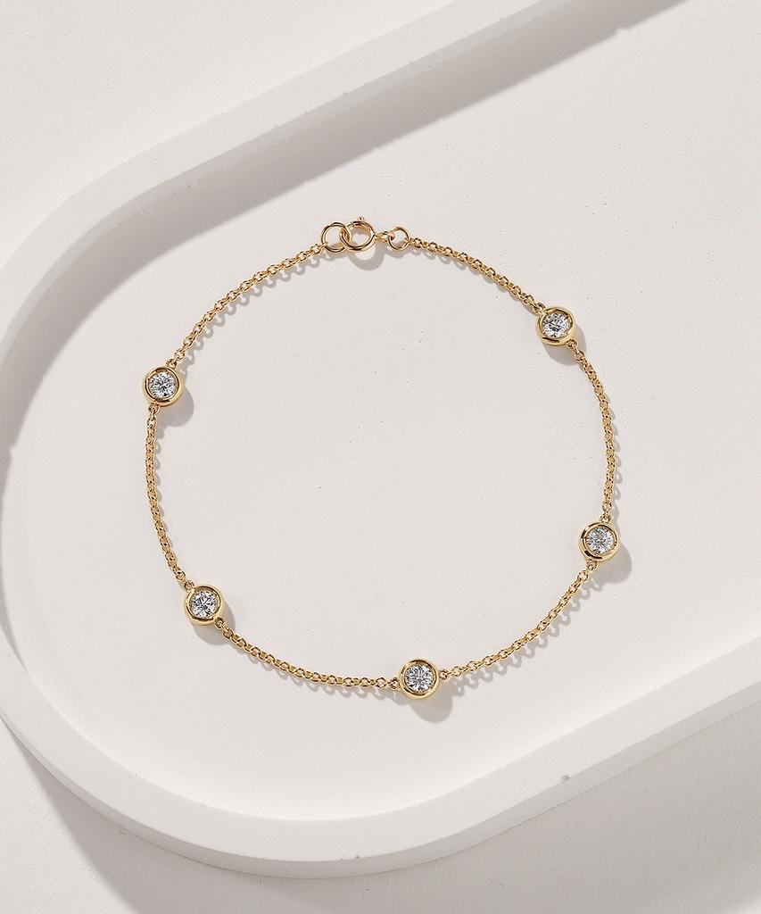 Mcel 14K Liane 1-Carat Lab-Diamond Bezel Bracelet