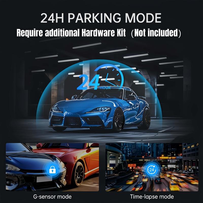 10" 4K Mirror Dash Cam for Cars, 4K Front and 1080P Rear View Backup Camera with Full Touch Screen, 170° Wide Angle, Night Visio
