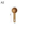 Wooden Measuring Spoon 7.5-45ML Beech Walnut Portable Long Lasting Kitchen Gadget for Restaurant Home Baking Cooking Use