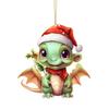 Charming Cartoon Christmas Dragon Car Decor Bright Festive Hanging Ornament Homes For