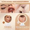 Makeup Mirror 1X 30X Magnification with 3 Level LED Lights 2000 mAh Rechargeable Double Sided Magnifying Mirror with 360 Rotati