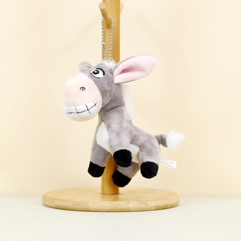 Adorable Plush Donkey Keychain Cute Soft Toy Charm With Pp Cotton Filling