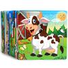 20-teiliges Holzpuzzle für Kinder, Cartoon-Dinosaurier-Tier-Holzpuzzlespiel, frühes Lernspielzeug für Kinder