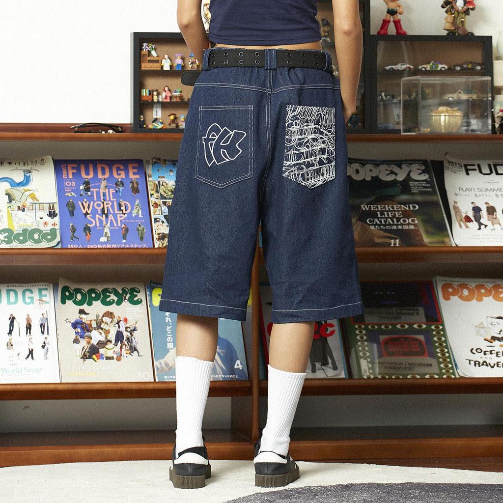 Hip Hop Móda Ležérní Muži Džínové šortky Kalhoty Pánská móda Retro styl Džíny Šortky Plus Size
